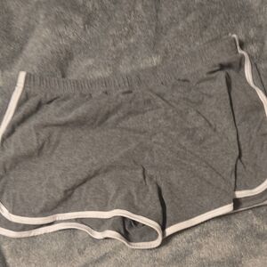Women's Athletic Gray Shorts with White Trim
